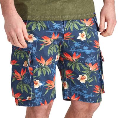 Multi coloured hint of indigo shorts